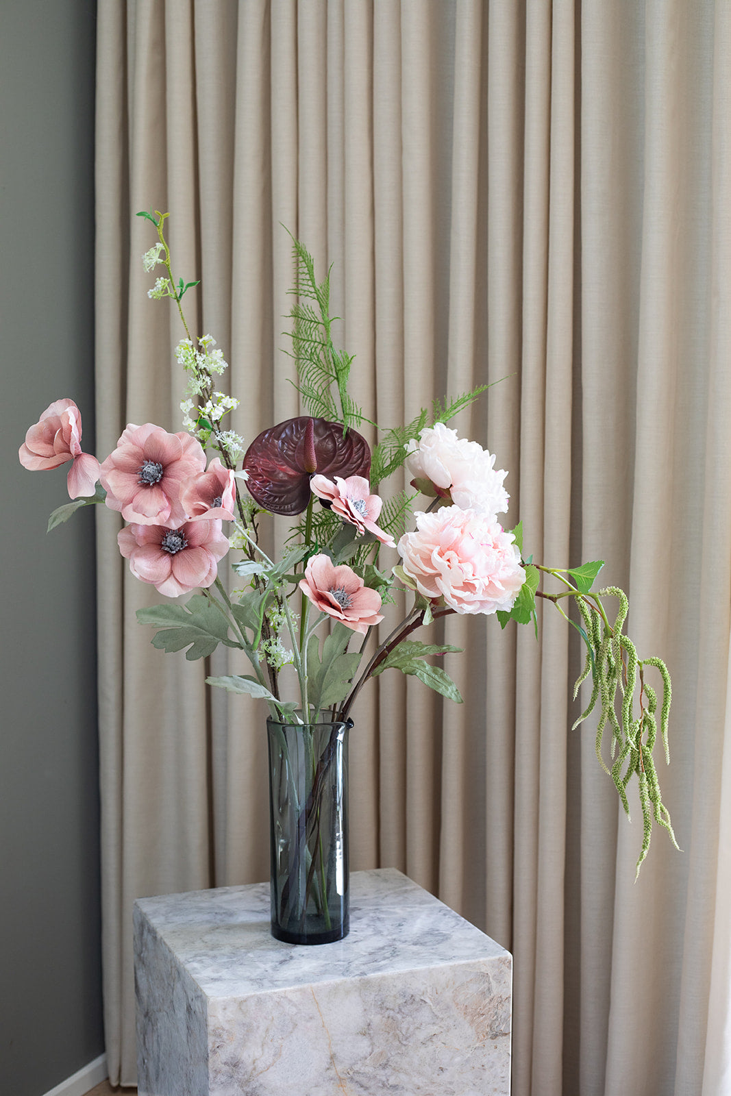 Kunstig Blomst - Støvet rosa Valmue