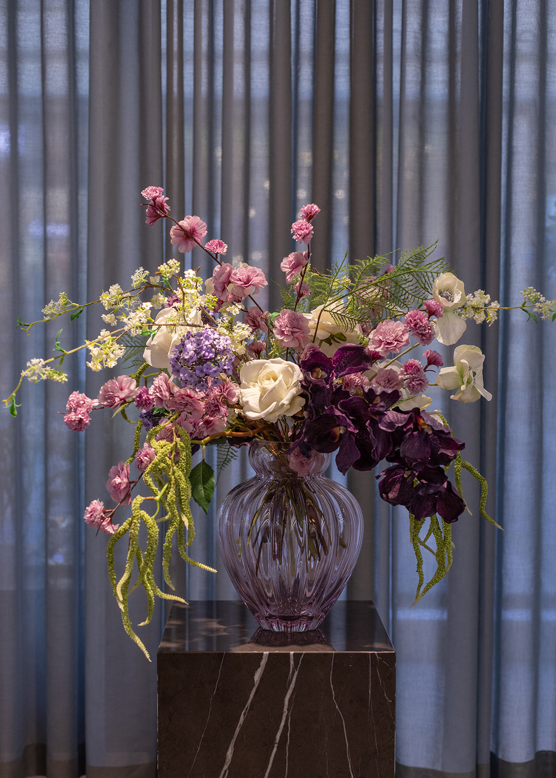 Kunstig Blomst - Lilla Kirsebærgren