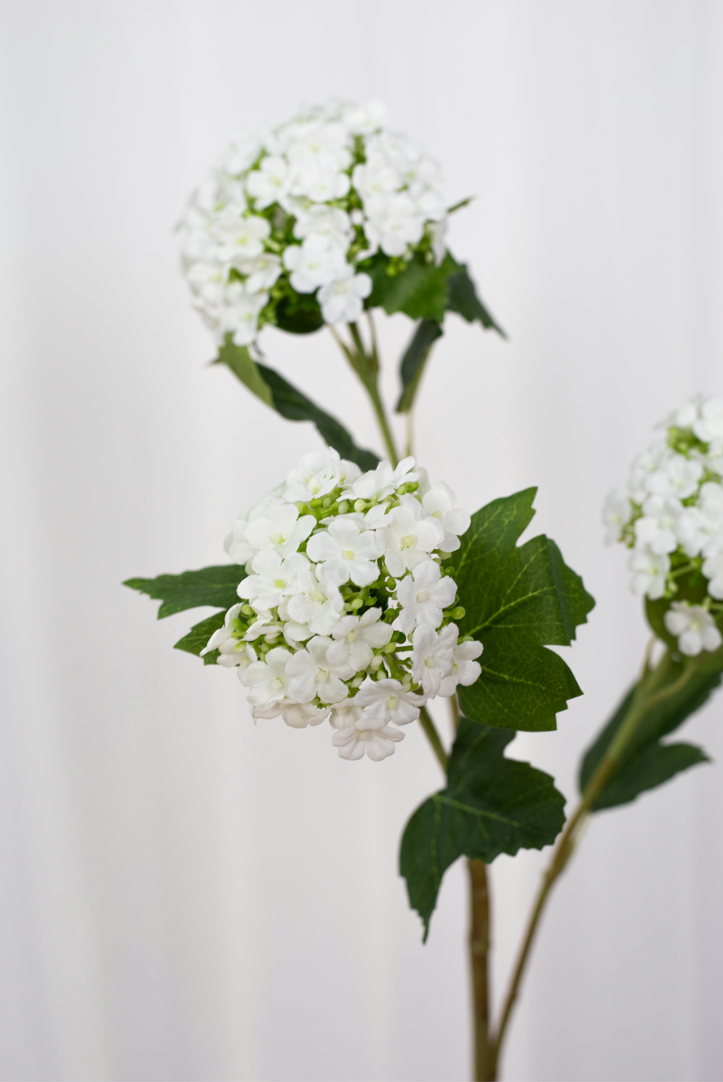 Kunstig Blomst - Hvid Hortensia Gren