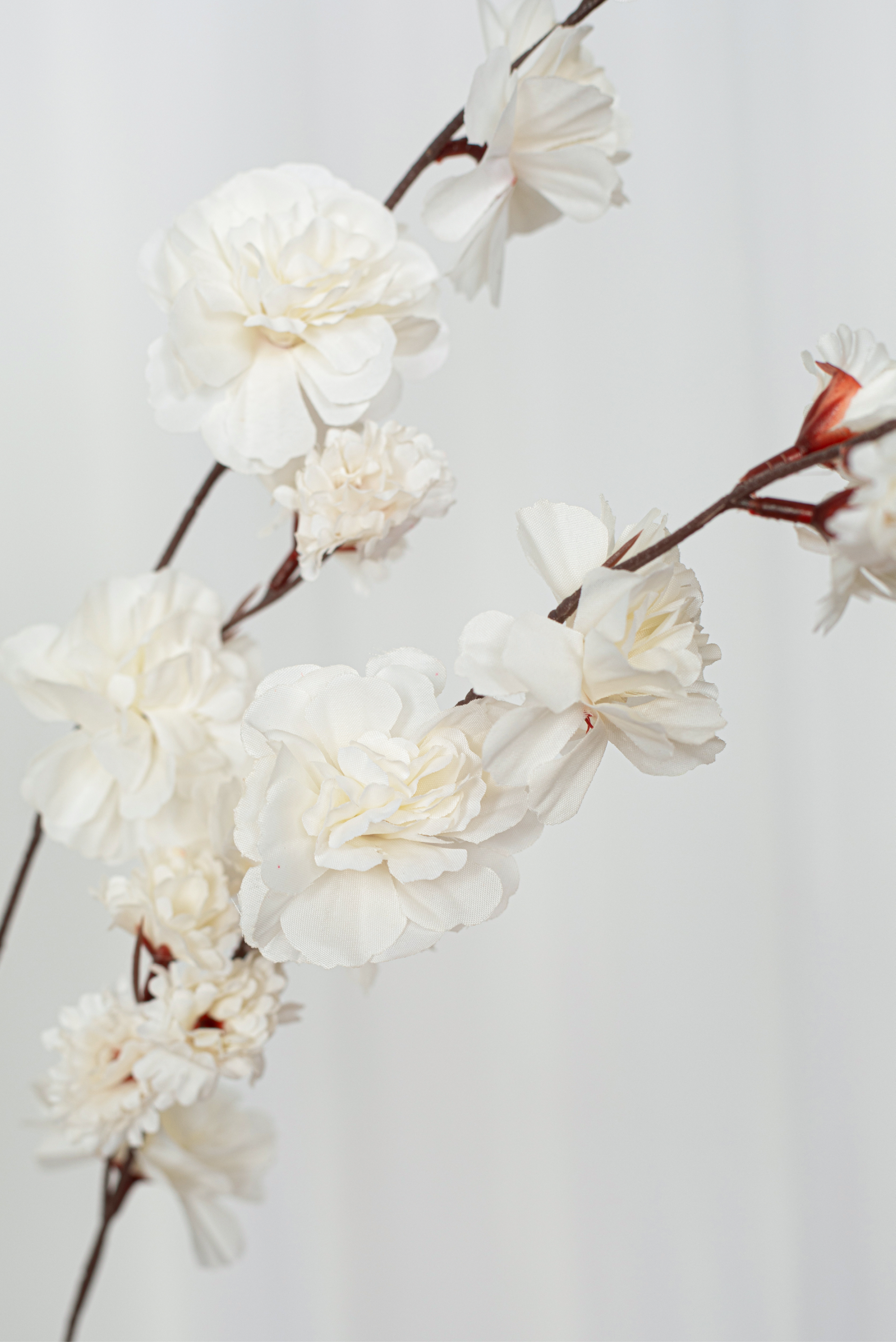 Kunstig Blomst - Hvid Kirsebærgren
