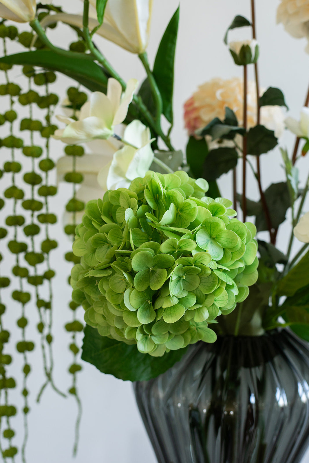 Kunstig Hortensia i grøn