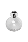 Lily Pendel lampe - Klar - Sort metal Harlequin Stor