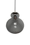 Lily Pendel lampe - Grå - Messing Swirl Stor
