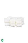 Specktrum Svanemærket Fyrfadslys - Pakke med 12 stk. - White Candle with Clear Cup