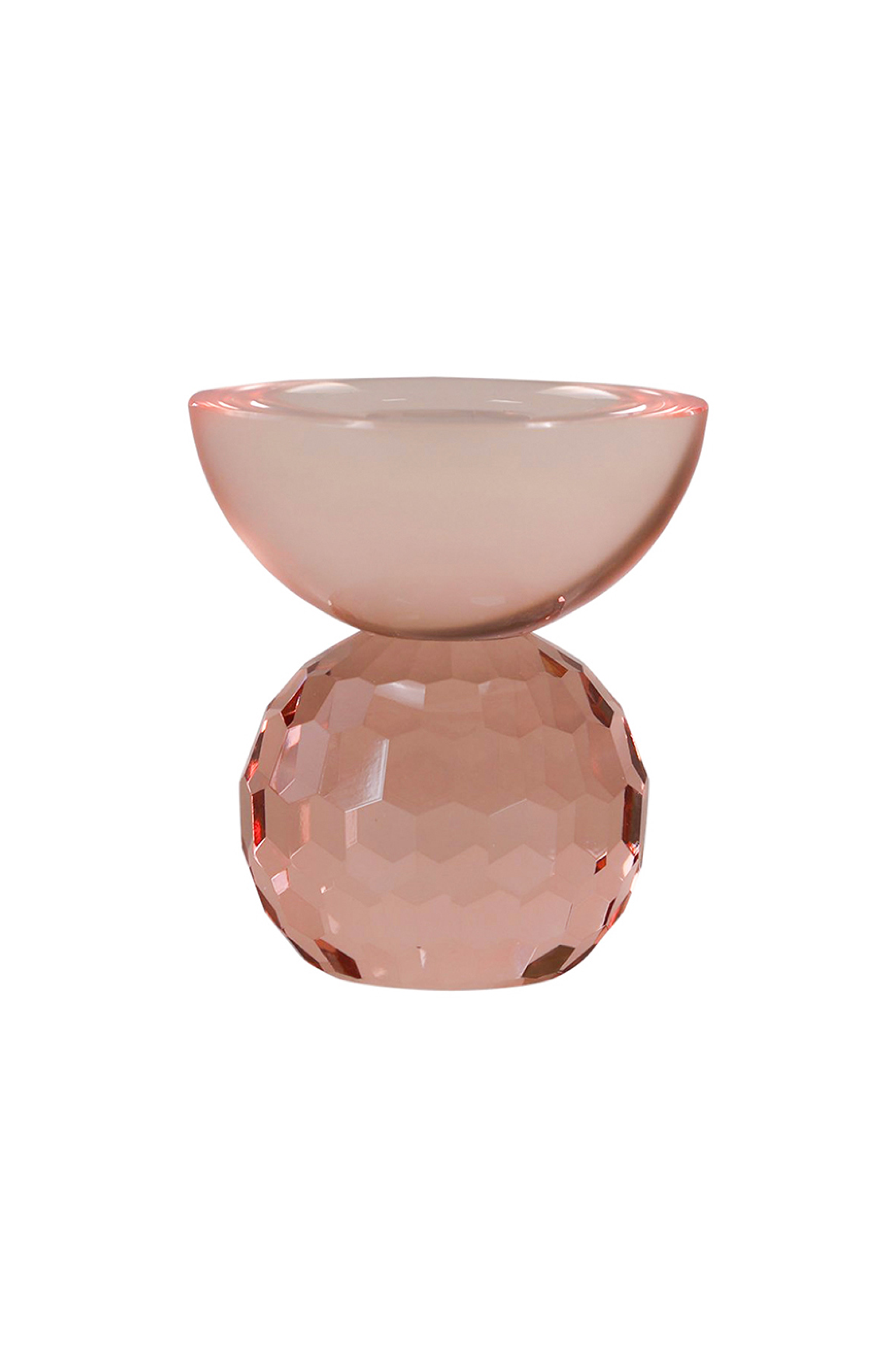 Shadow Square Candle Holder - Rose