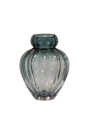 Audrey Vase - Petrol blue Mellem