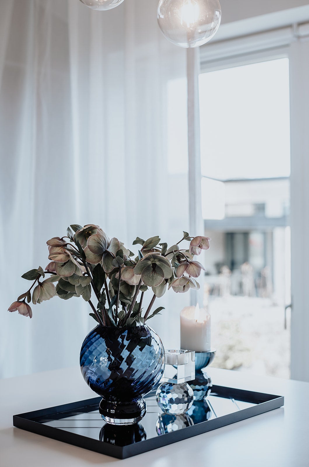 Meadow Swirl Vase - Blue Lille