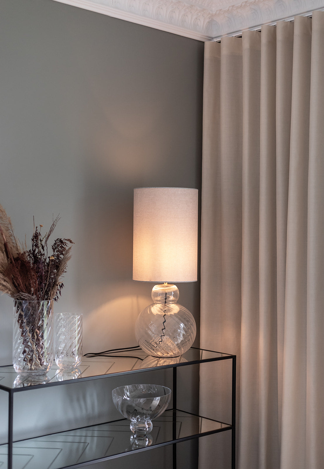 Lily Bordlampe - Klar Swirl
