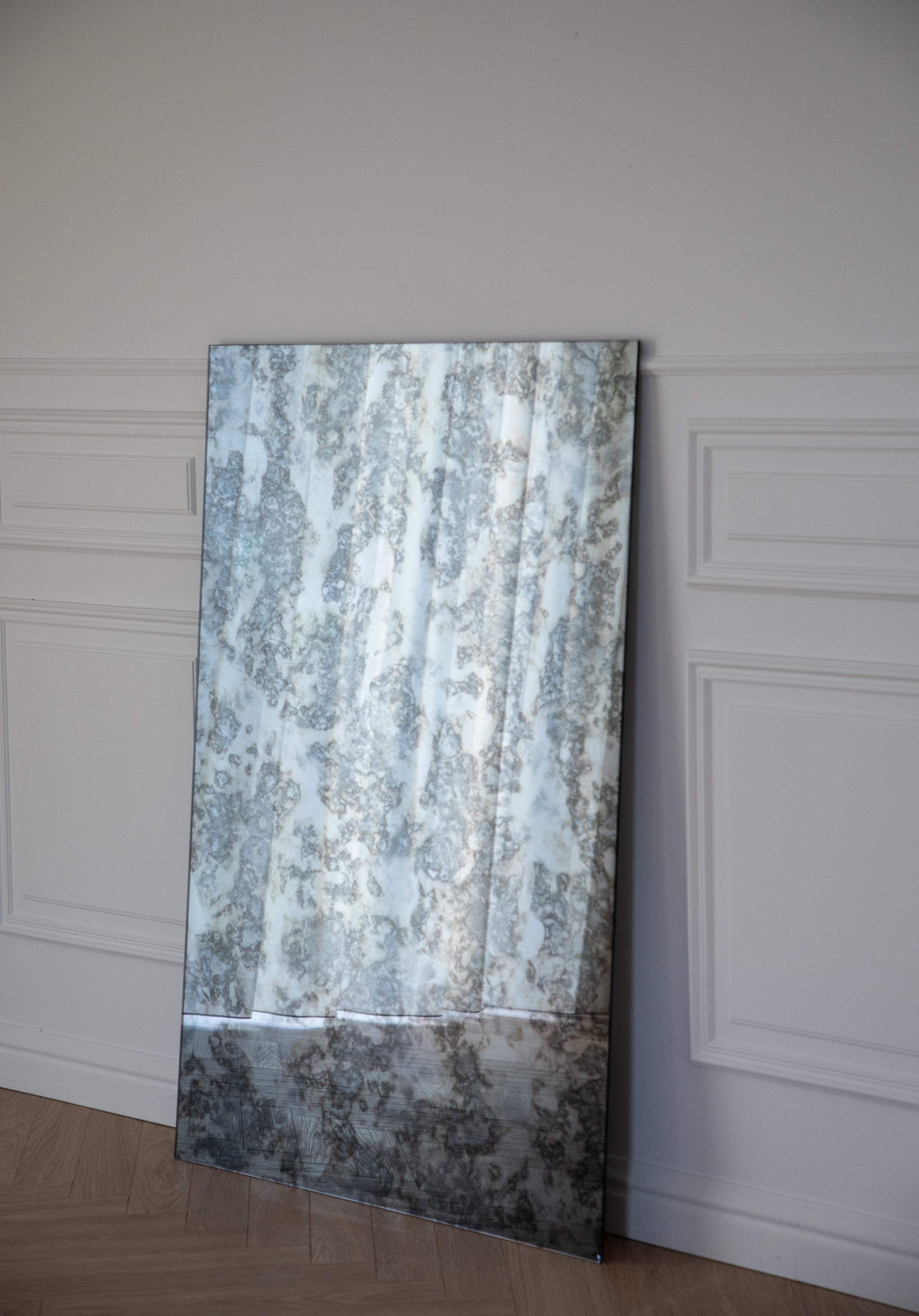 Shade Spejl - Grey/Blue Antique Rektangulær