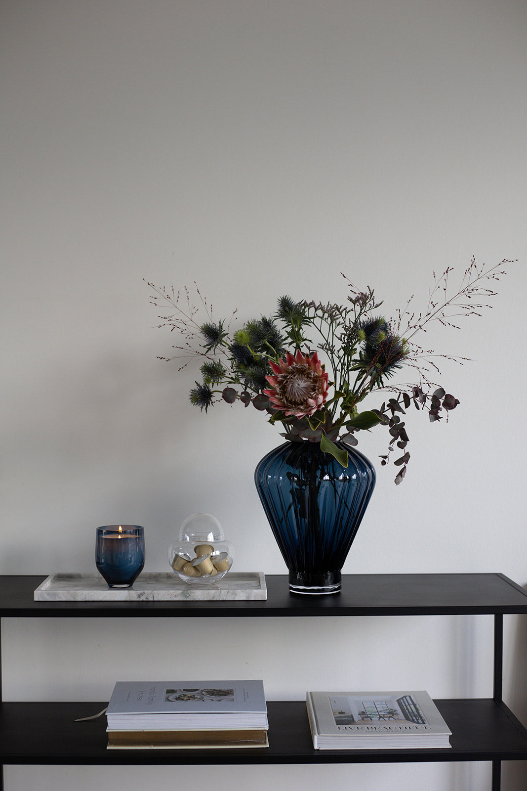 Evelyn Vase - Blue Mellem