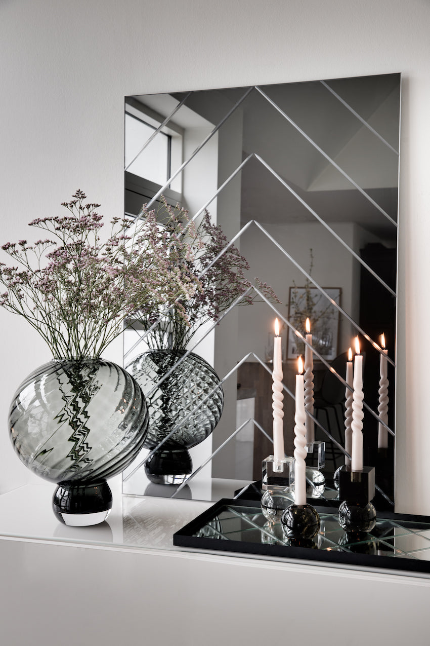 Herringbone Spejl - Grå Lille