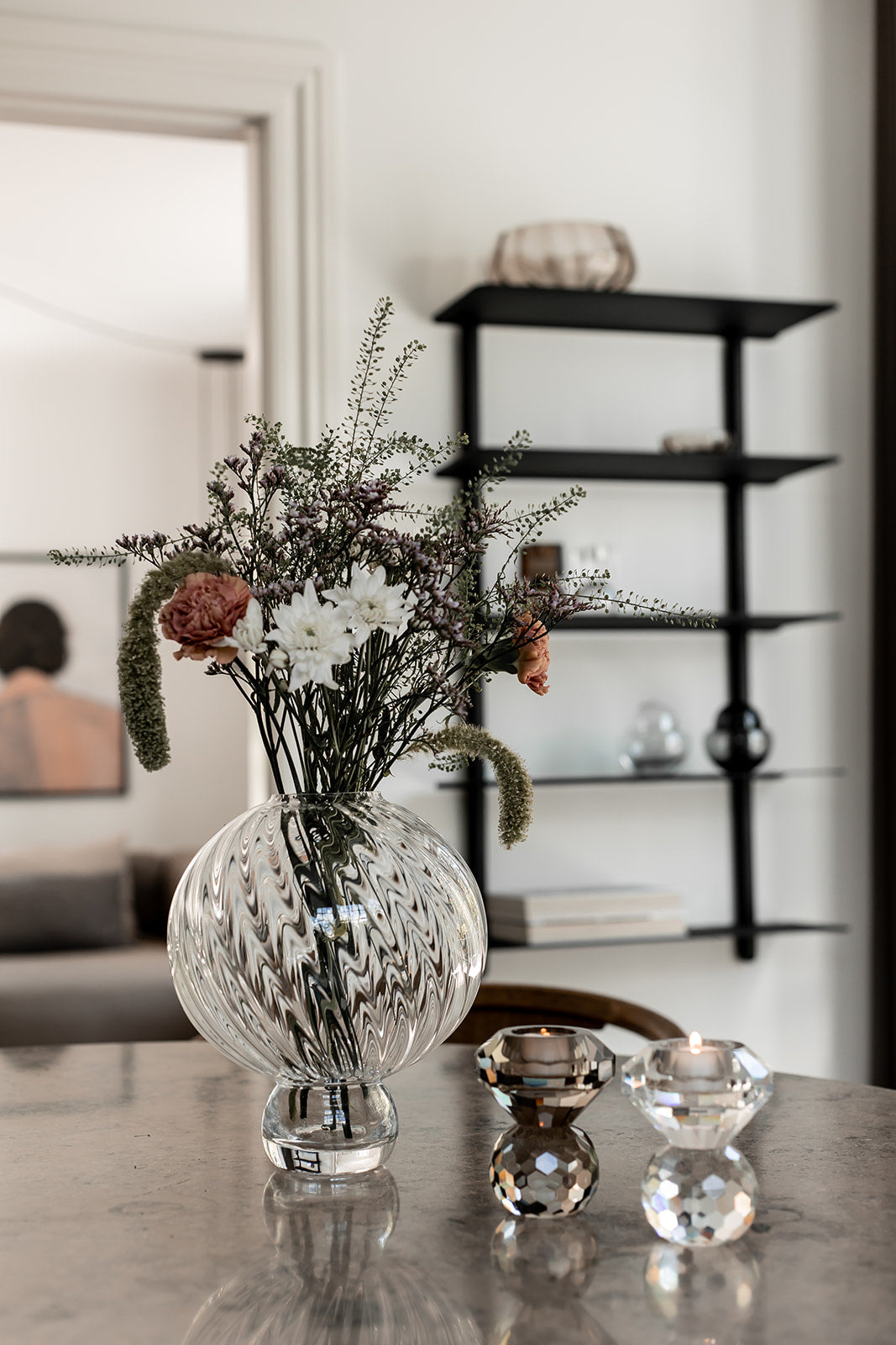 Meadow Swirl Vase - Klar Stor